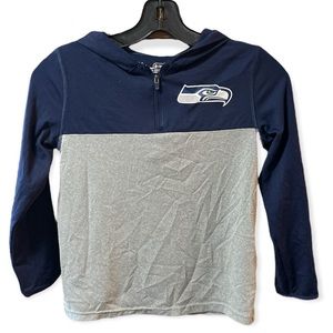 Under Armour x NFL Youth Seahawks Hooded Long Sleeve Tee, Size YSM.